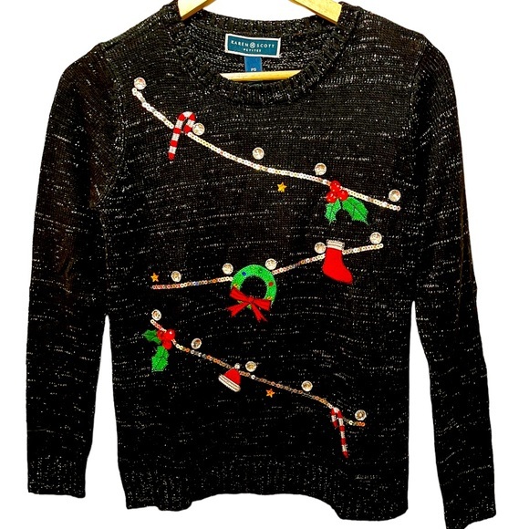 Karen Scott Christmas Sweater - Picture 1 of 9